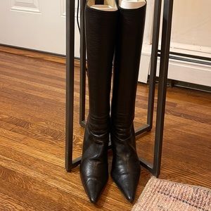 GUCCI Leather Tall Boots, Size 8